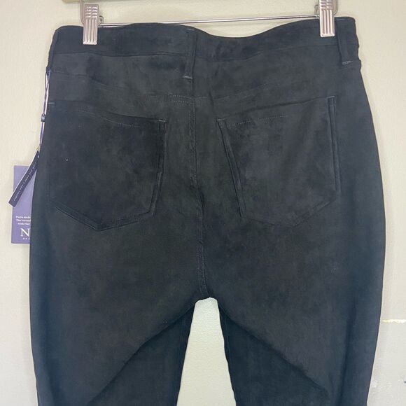 NYDJ NWT Black Velvet/Velour Mid-Rise Alina Ankle Legging/Pants Size 6 - Picture 6 of 7
